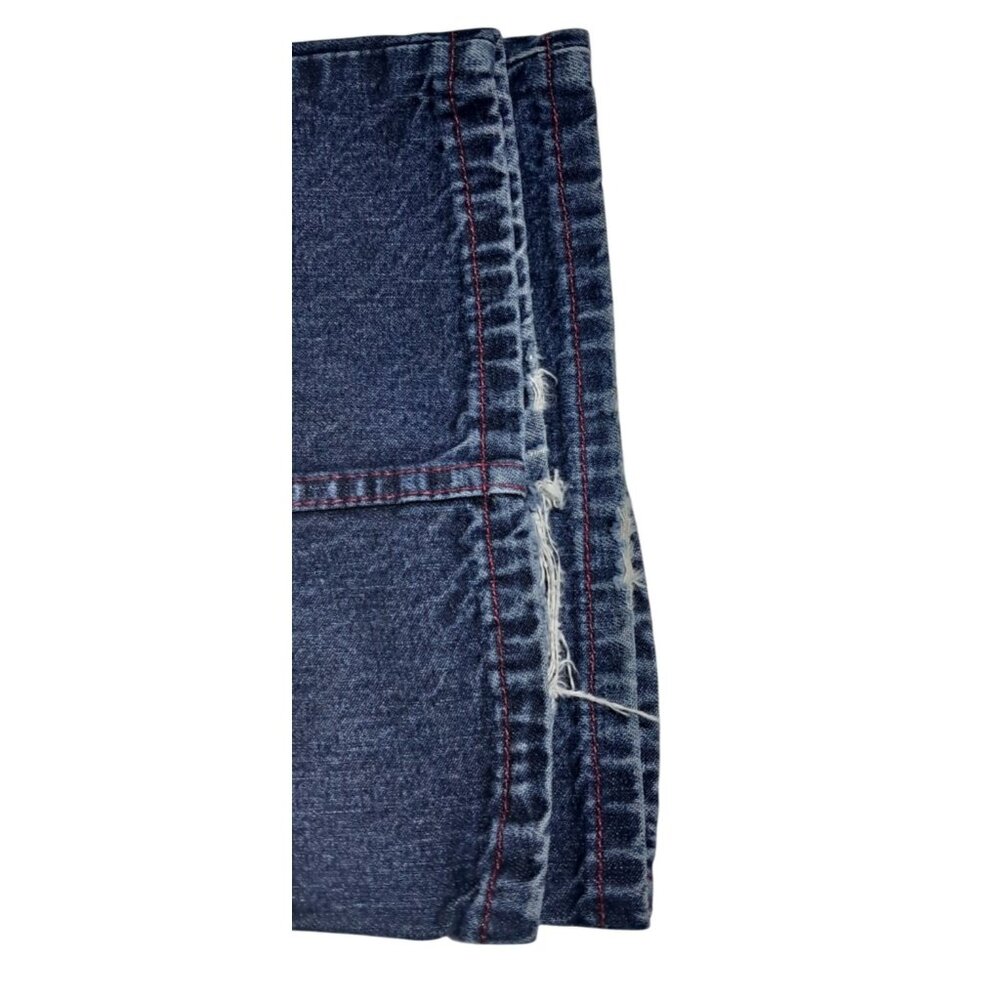 Joe Martino Flared Jeans Womens Size M Blue Cotton Denim Unique Stitch Design Vi - Picture 9 of 16